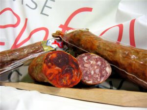 span. Salami Chorizo Bellota vom iberischen Schwein